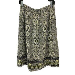 Dressbarn Women's Glamp Camp Olive Green Skirt